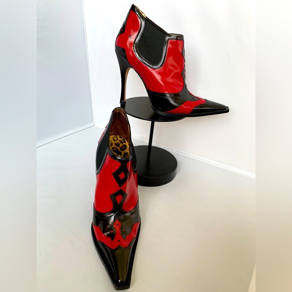 Dolce & Gabbana Red & Black Boots 38